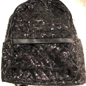 Alex & Max Sequin Backpack -Black